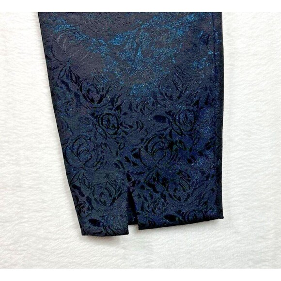 Saks Fifth Avenue Black Label Trouser Ankle Pants Shimmer Size‎ 10 Holiday - Picture 4 of 11